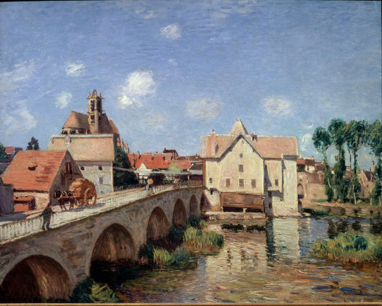 Moret hídja 1893-ban - olaj, vászon alkotó: Alfred Sisley