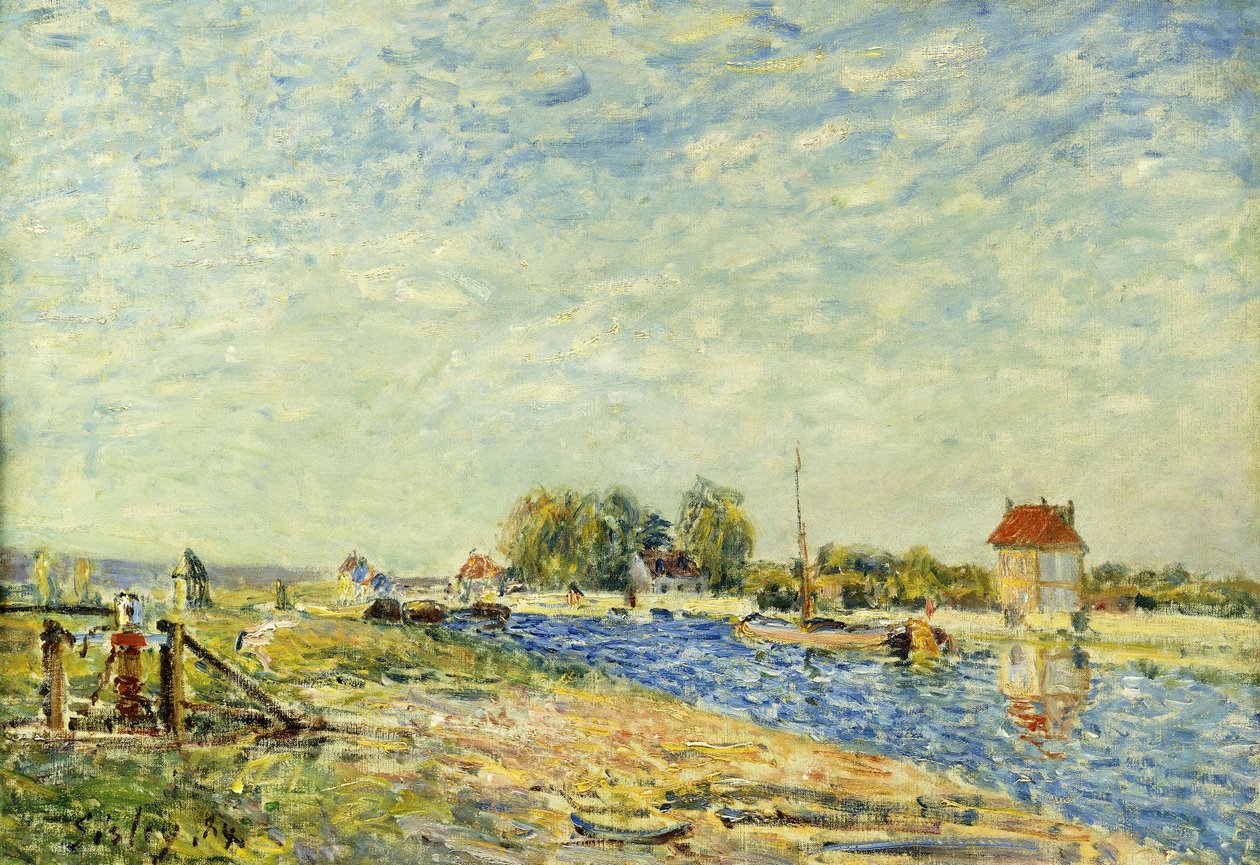A loingi csatorna; A Loing-csatorna, 1884 alkotó: Alfred Sisley