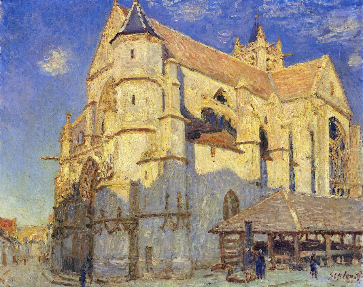 The Church at Moret, Fagyos idő, 1893 alkotó: Alfred Sisley
