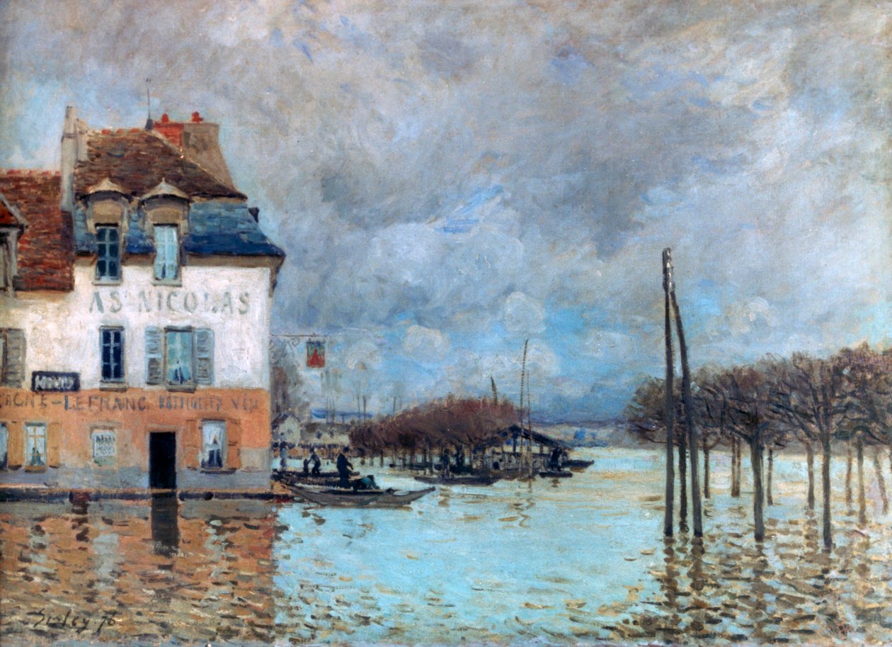 Az árvíz Port-Marlyban, 1876 alkotó: Alfred Sisley