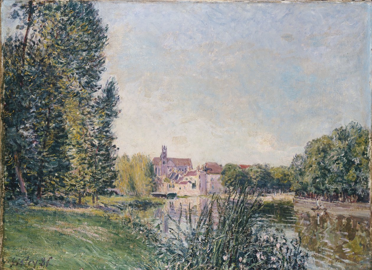 A Loing és a Moret-i templom, 1886 alkotó: Alfred Sisley