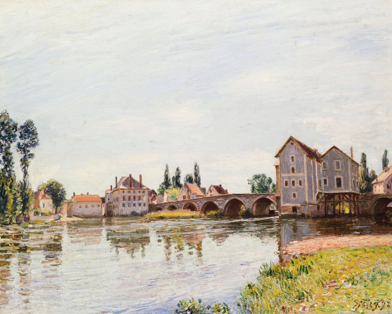 A Loing a Pont de Moret alatt, 1892 alkotó: Alfred Sisley