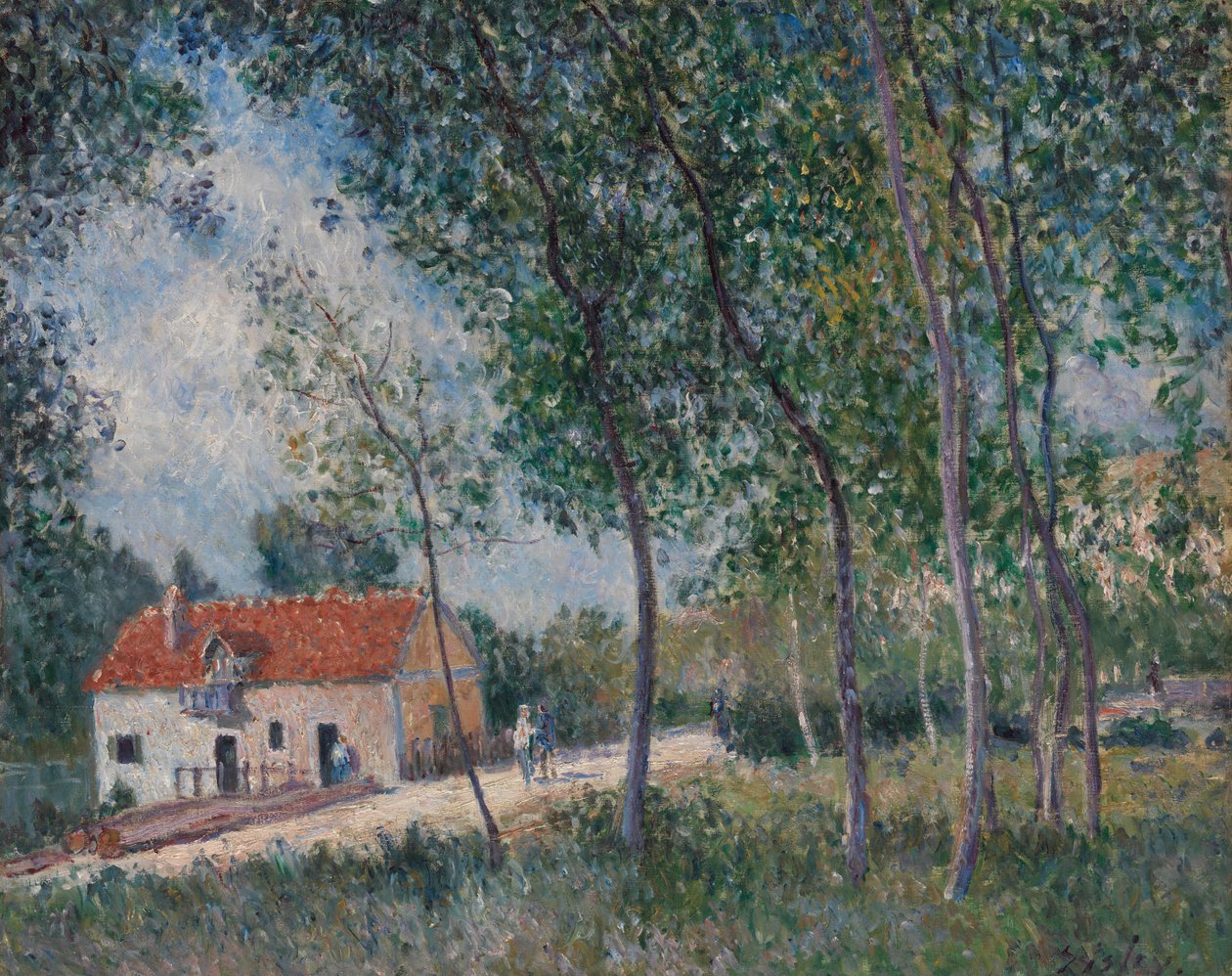 Az út Moret-tól Saint-Mammès-ig, 1883-85. alkotó: Alfred Sisley