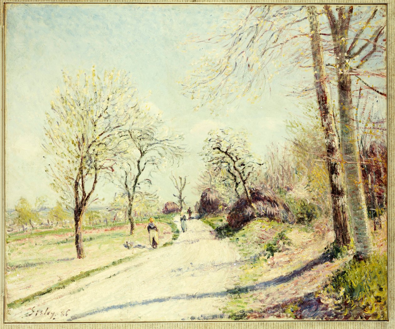 Út Veneuxból Moretbe egy tavaszi napon, 1886 alkotó: Alfred Sisley