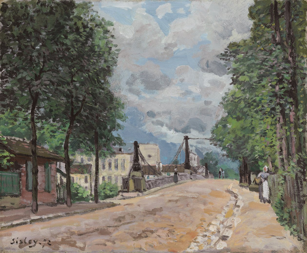 Gennevilliers útja; La route de Gennevilliers, 1872 alkotó: Alfred Sisley