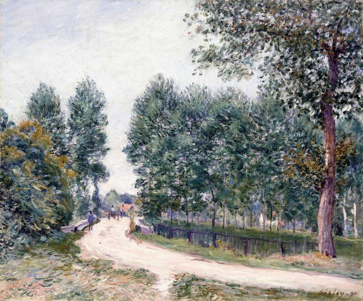 Saint-Mammes útja – Reggel alkotó: Alfred Sisley