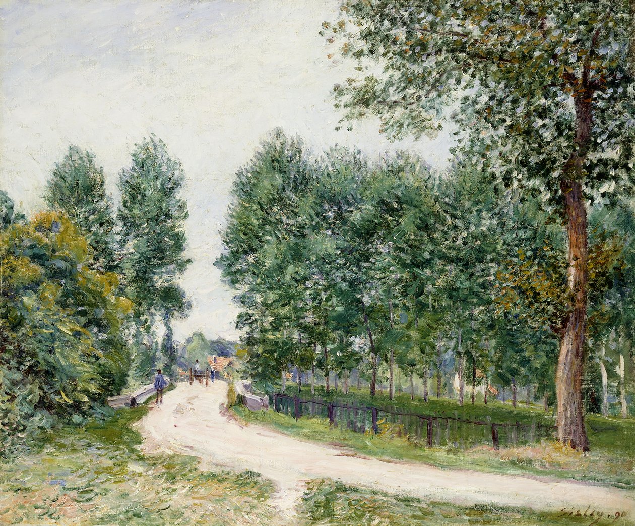 A Saint-Mammes-ösvény, reggel; Saint-Mammes útja, Reggel, 1890 alkotó: Alfred Sisley