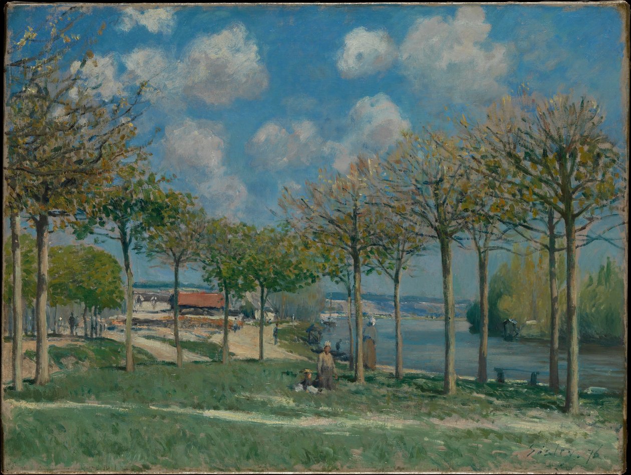 A Szajna Bougivalnál alkotó: Alfred Sisley