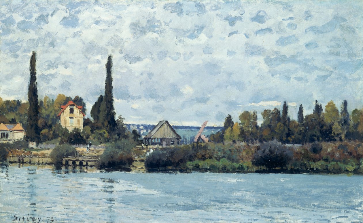 A Szajna Bougivalban, 1873 alkotó: Alfred Sisley
