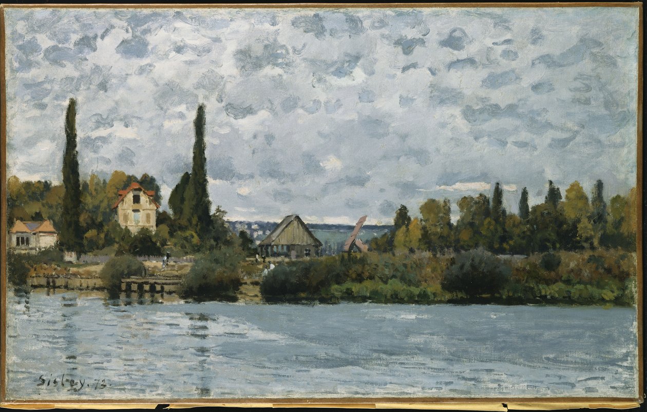 A Szajna Bougivalban, 1873 alkotó: Alfred Sisley