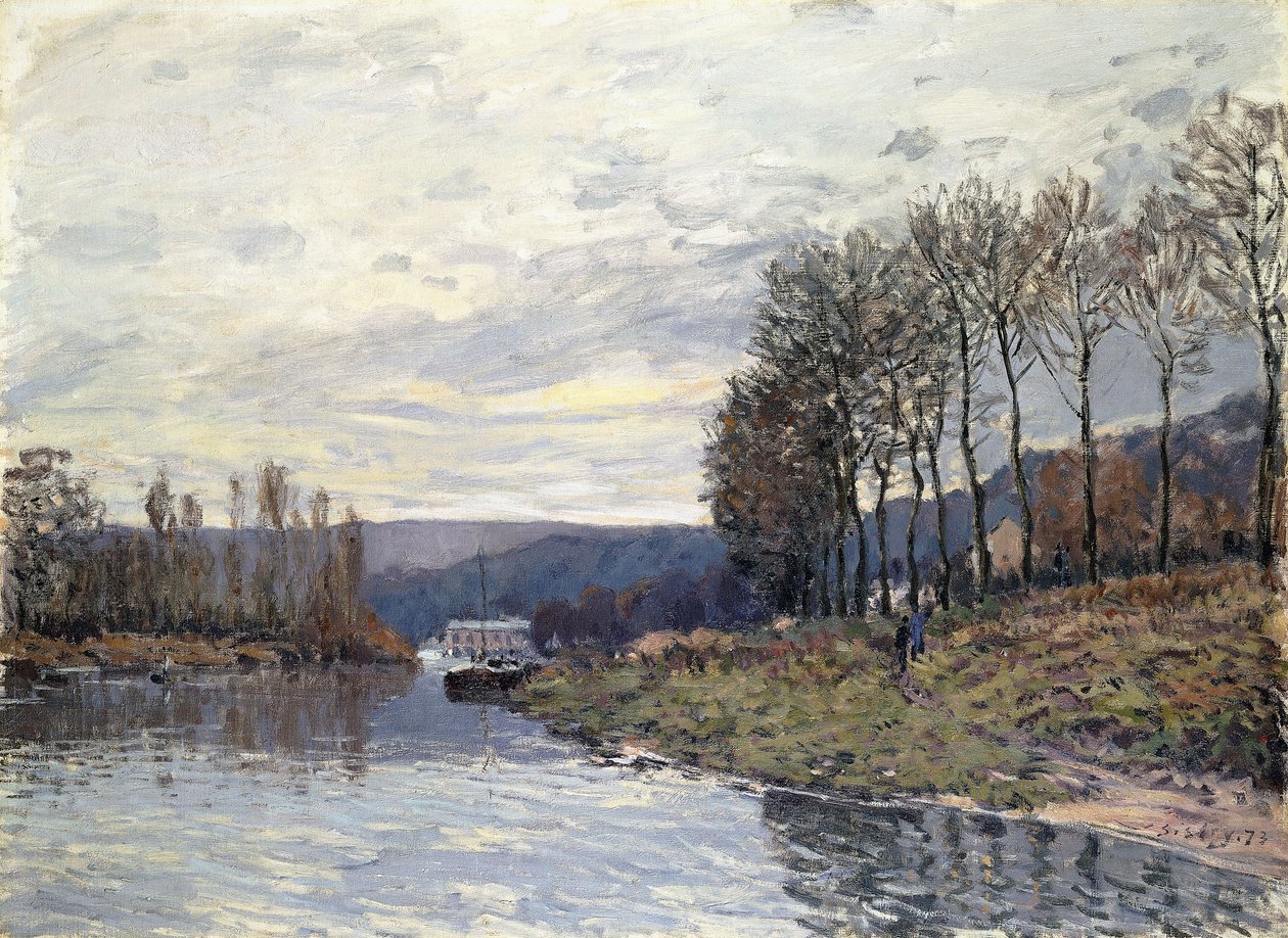 A Szajna Bougivalban, 1873 alkotó: Alfred Sisley