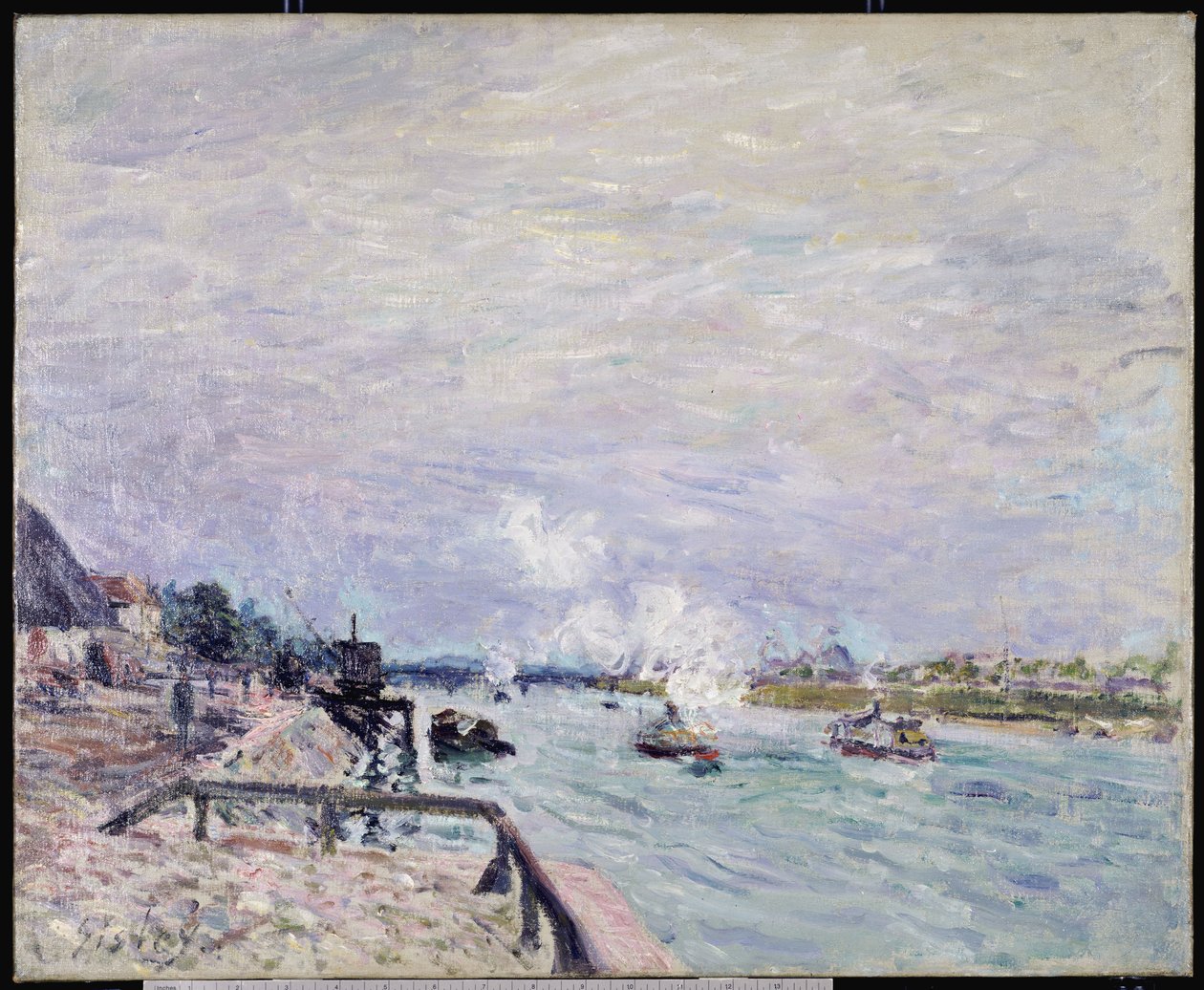 A Szajna Grenelle-nél, nedves időjárás, 1878 alkotó: Alfred Sisley