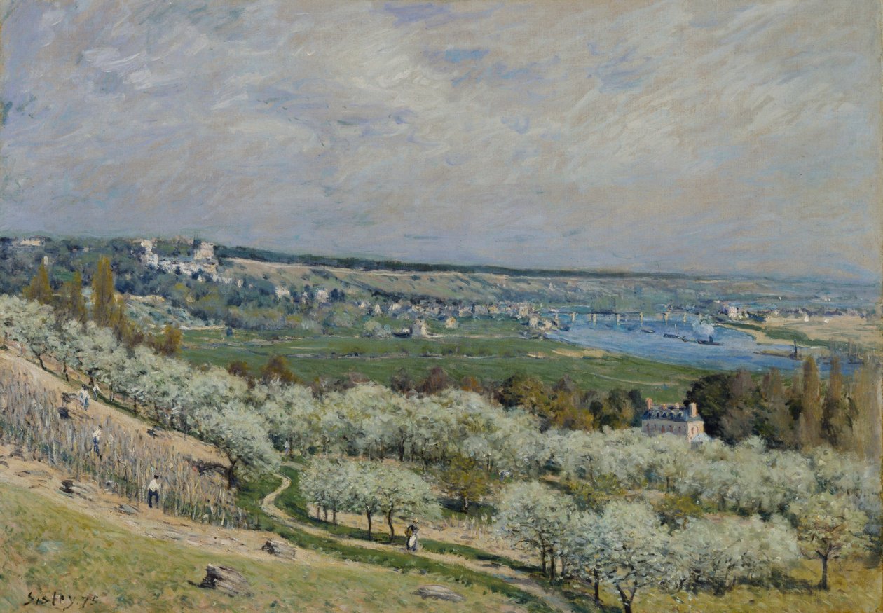 A Saint-Germain-i terasz, tavasz alkotó: Alfred Sisley