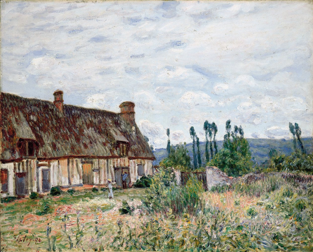 Az elhagyott nádfedeles házikó, 1894 alkotó: Alfred Sisley