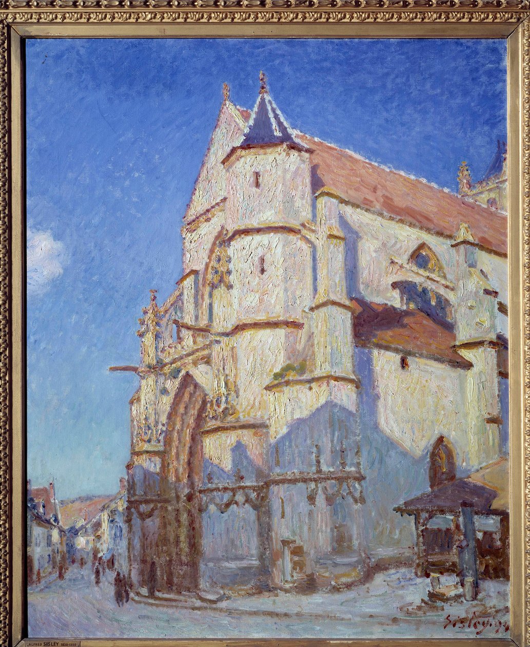 Moret temploma, 1894 éjszaka alkotó: Alfred Sisley