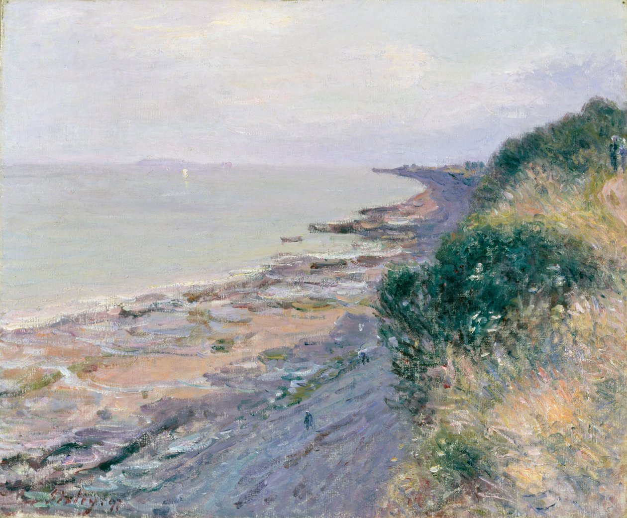 "A szikla Penarthban, este, apály", 1897 alkotó: Alfred Sisley