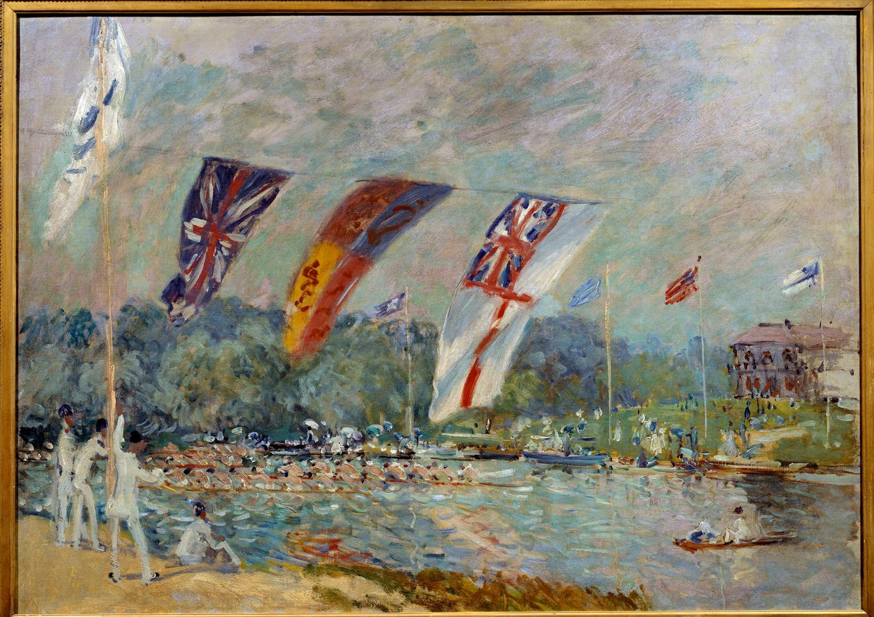 A Molesey-i regatták. Alfred Sisley festménye (1839-1899) alkotó: Alfred Sisley