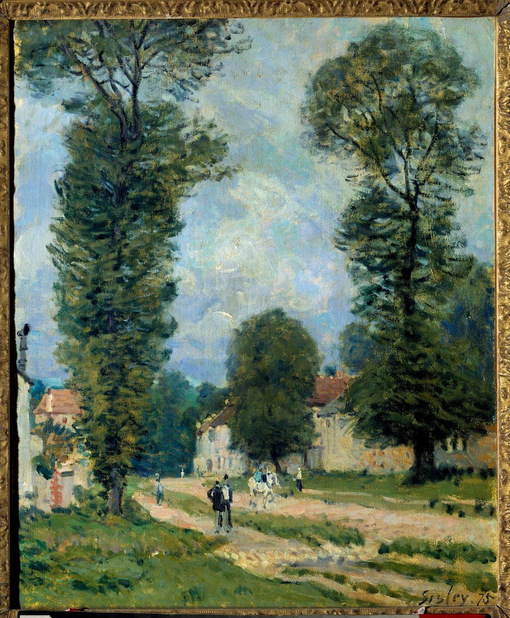 Az út Versailles-ba Alfred Sisley festménye (1839-1899) 1875 V. 0,47x0,38 m. Párizs, Musee d