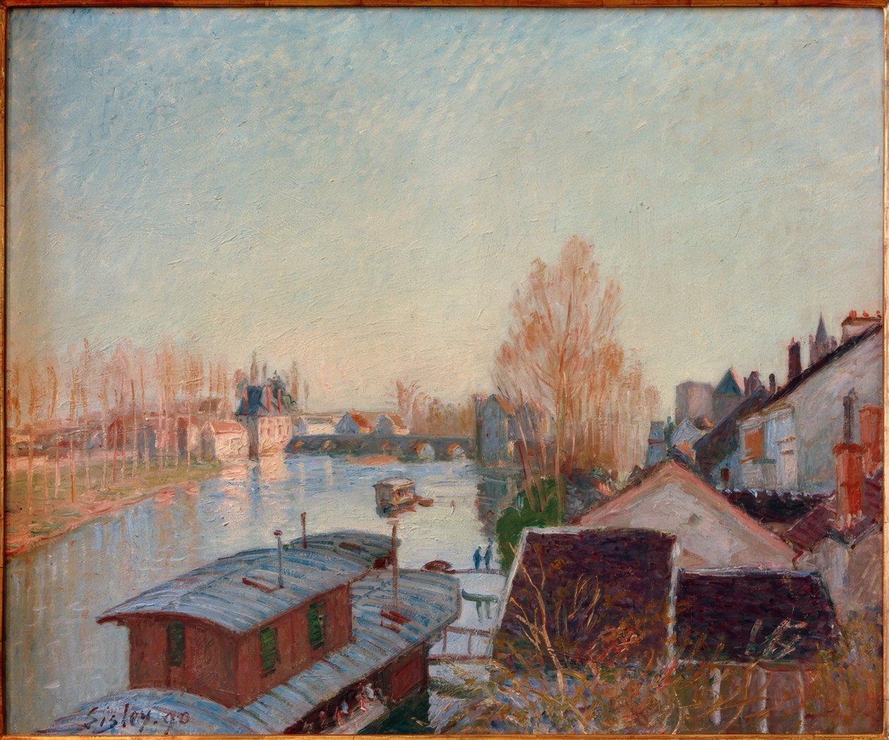 Ufer des Loing bei Moret alkotó: Alfred Sisley