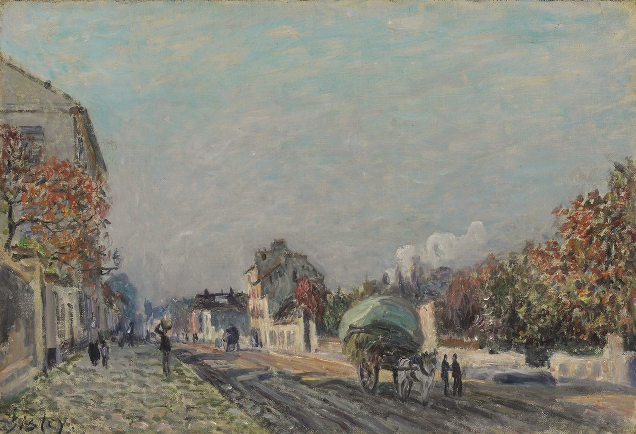 Egy utca Marlyban, 1876 alkotó: Alfred Sisley