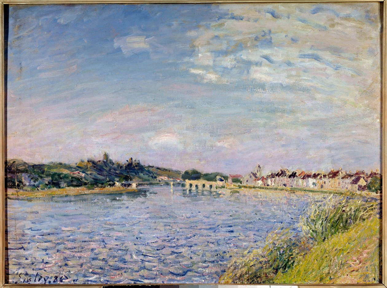Mammes képe a Loing-festményről, Alfred Sisley (1839-1899) 1886 V. 0,54x0,73 m Dijon, Szépművészeti Múzeum alkotó: Alfred Sisley