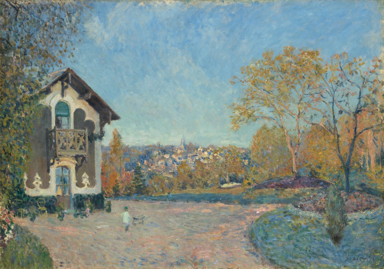Marly-le-Roi képe a Coeur-Volantból, 1876. alkotó: Alfred Sisley