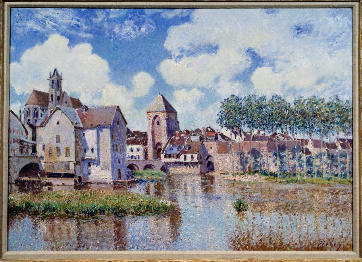 Moret kilátása a Loingon. Alfred Sisley festménye (1839-1899) alkotó: Alfred Sisley