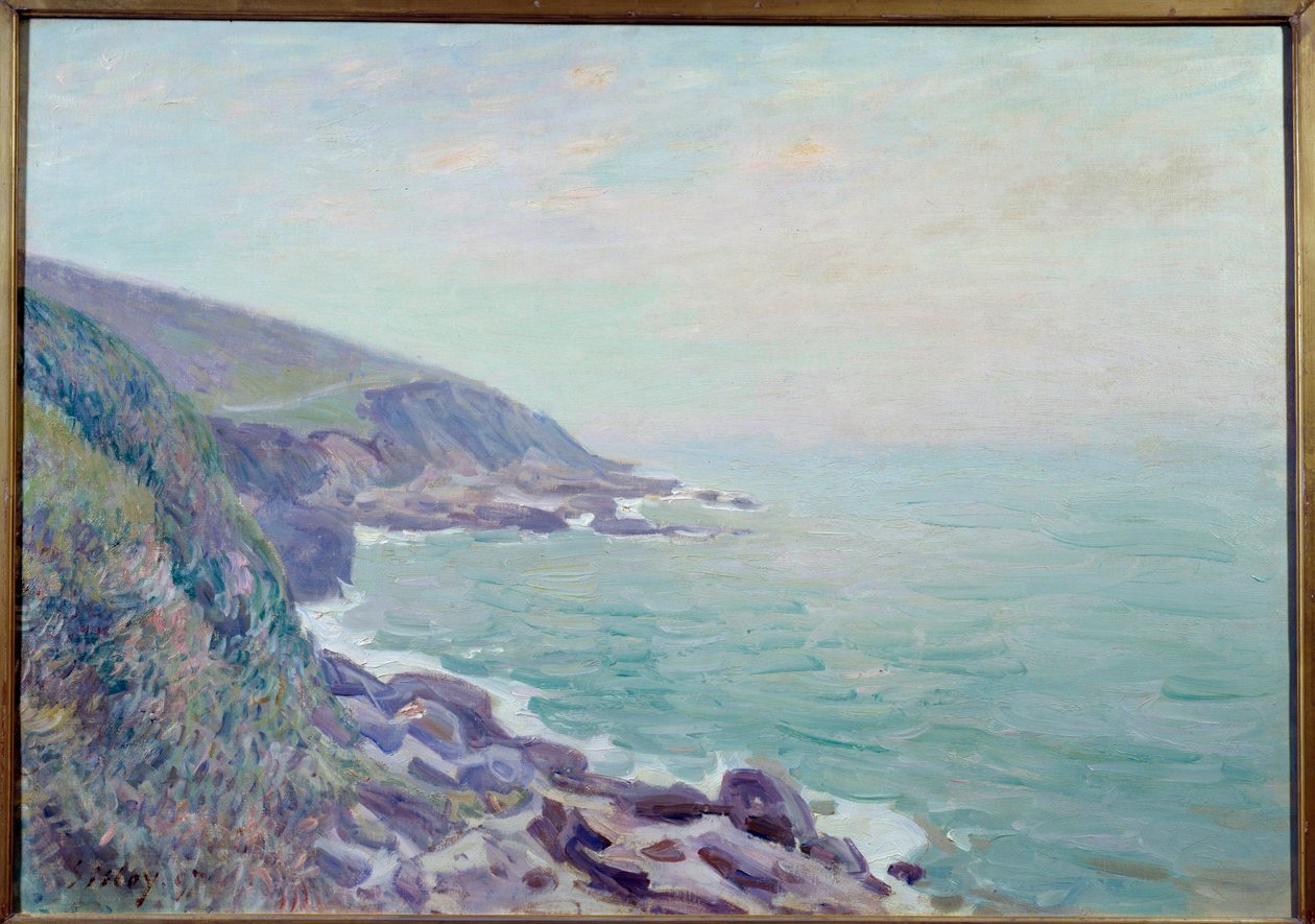 Wales partjainak kilátása a ködben Alfred Sisley (1839-1899) festménye 1897 V. 0,65x0,92 m Rouen, Szépművészeti Múzeum alkotó: Alfred Sisley