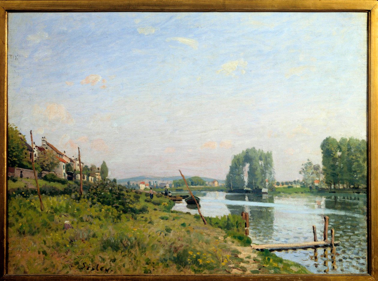 Kilátás a szigetre Saint Denis Alfred Sisley festménye (1839-1899) 1872 V. 0,5x0,65 m Párizs, Muse d