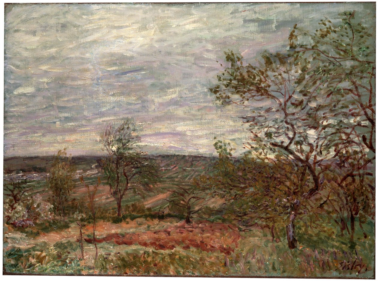 Szeles nap Veneux-ban, 1882. alkotó: Alfred Sisley