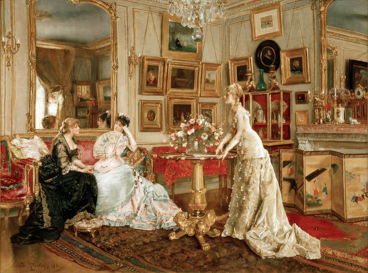 A.Stevens, A festő írószobája alkotó: Alfred Emile Stevens