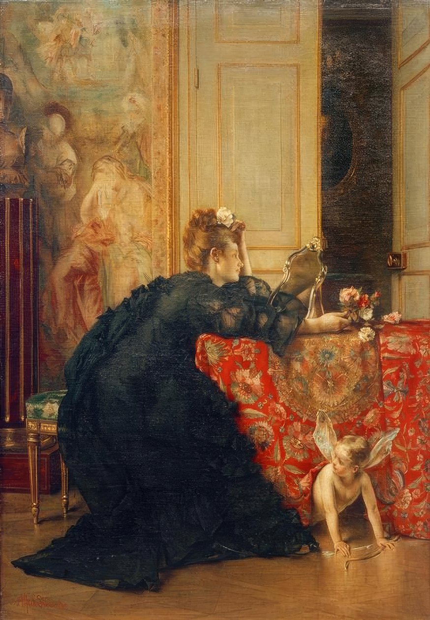 A.Stevens, Az özvegy avagy Az özvegység utolsó napja alkotó: Alfred Emile Stevens