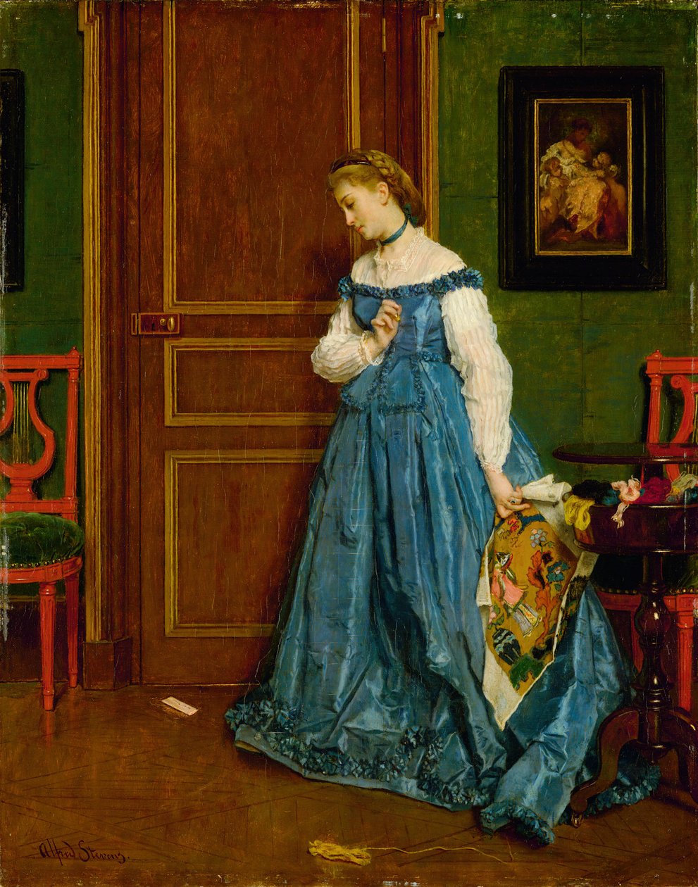 Habozás Madame Monteaux, c. 1867. alkotó: Alfred Emile Stevens