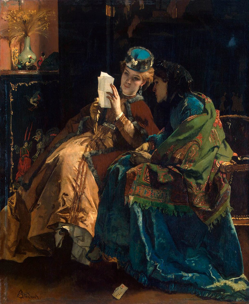 Kellemes levél, 1860-as évek. alkotó: Alfred Emile Stevens