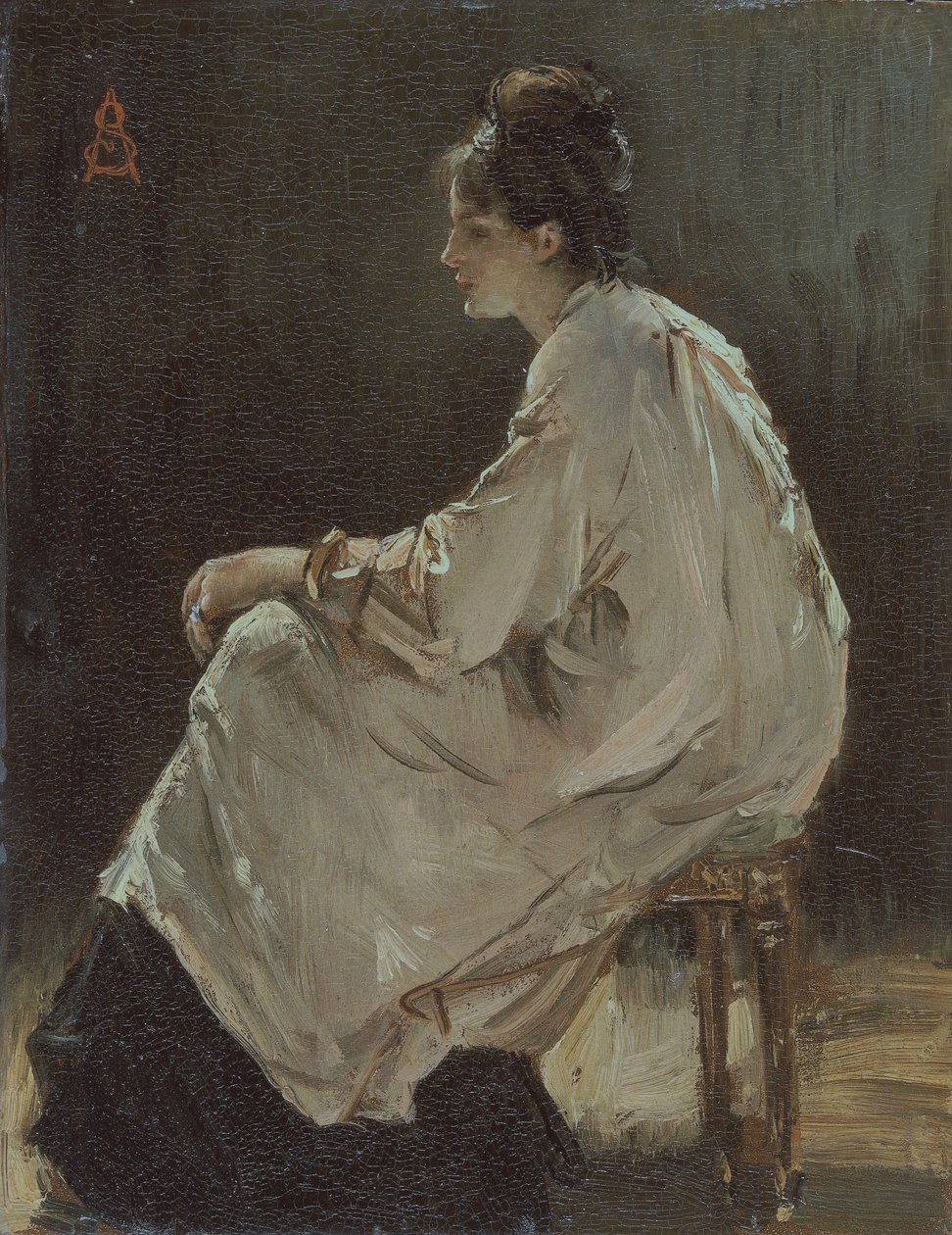 „Ülő lány”, 1843-1906 alkotó: Alfred Emile Stevens