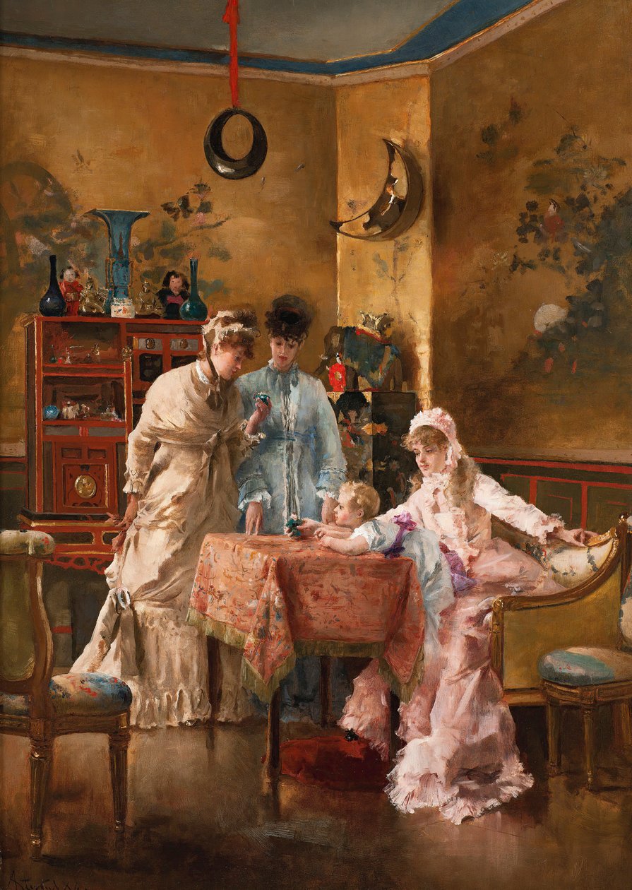 A látogatók, 1881. alkotó: Alfred Emile Stevens