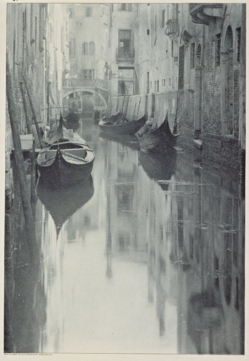 Egy kis Velence, negatív 1894, megjelent 1898 (tónusos fotógravúr) alkotó: Alfred Stieglitz