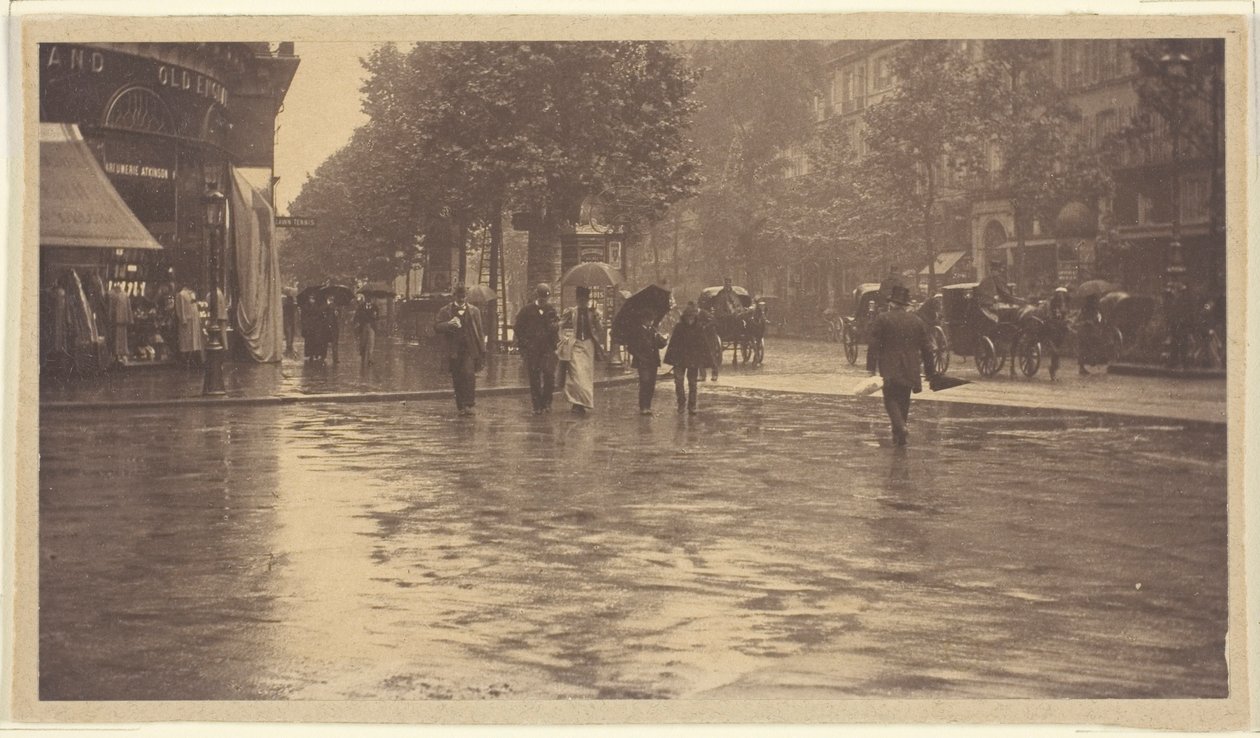 Egy nedves nap a Boulevardon, Párizs alkotó: Alfred Stieglitz