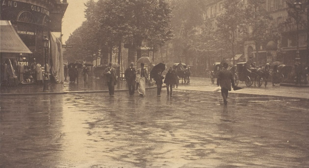 Egy nedves nap a Boulevardon, Párizs, 1894. alkotó: Alfred Stieglitz