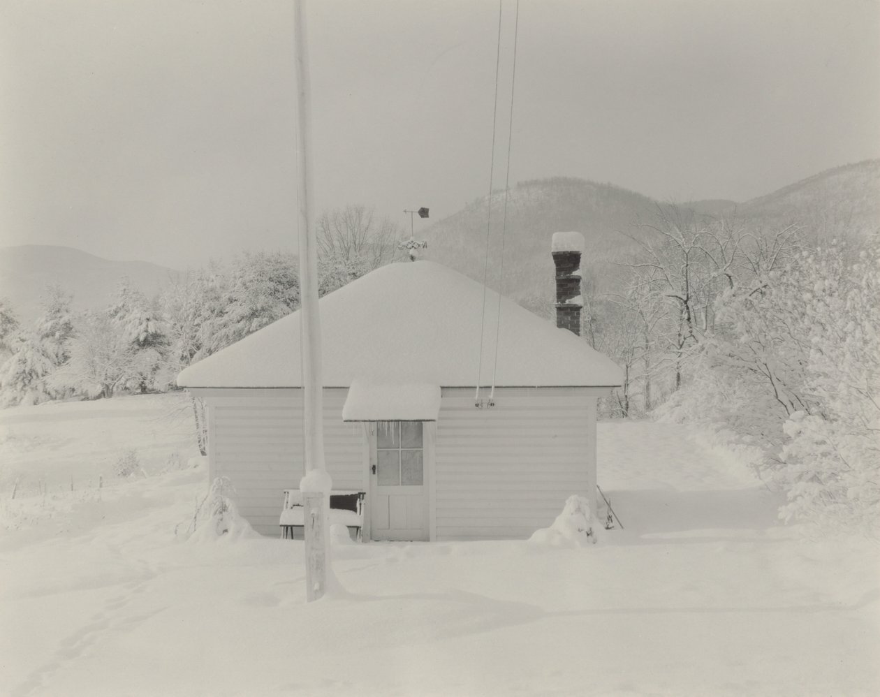 Az első hó és a kis házikó alkotó: Alfred Stieglitz