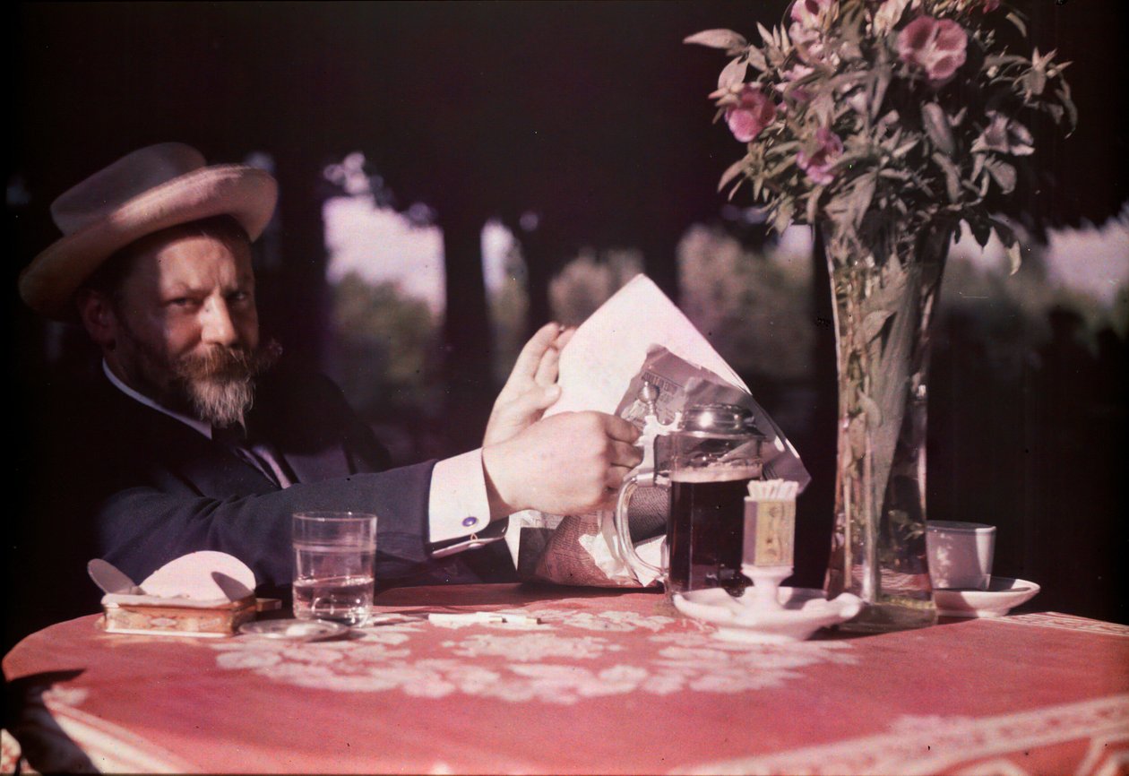 Frank Eugene asztalnál ül, 1907. alkotó: Alfred Stieglitz
