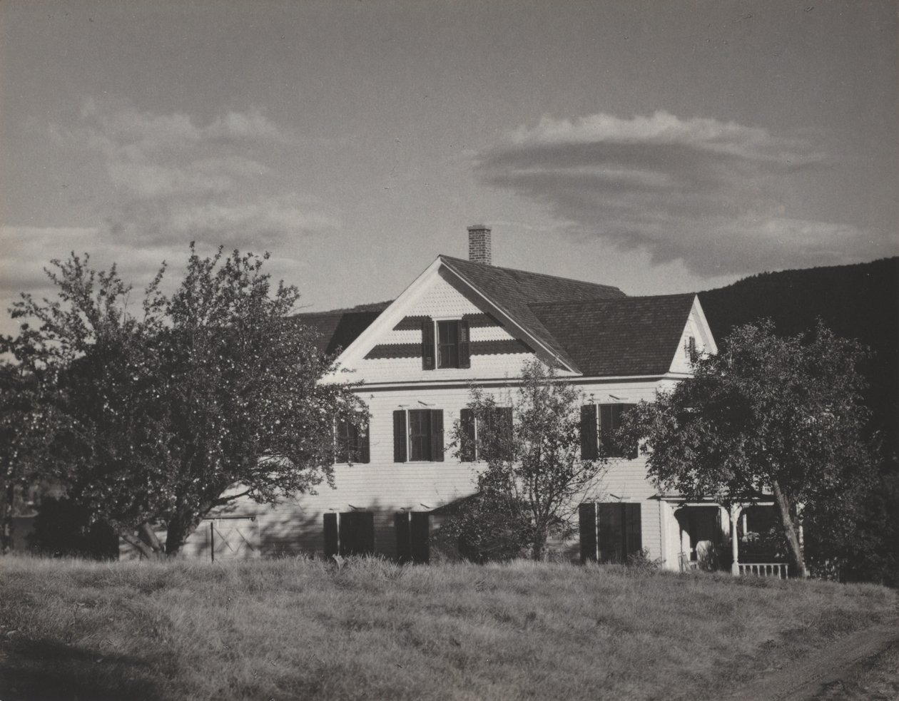 Ház és fák, Lake George alkotó: Alfred Stieglitz