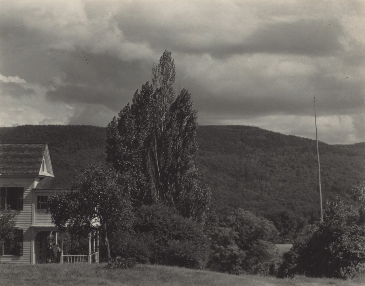 Ház és fák, Lake George alkotó: Alfred Stieglitz