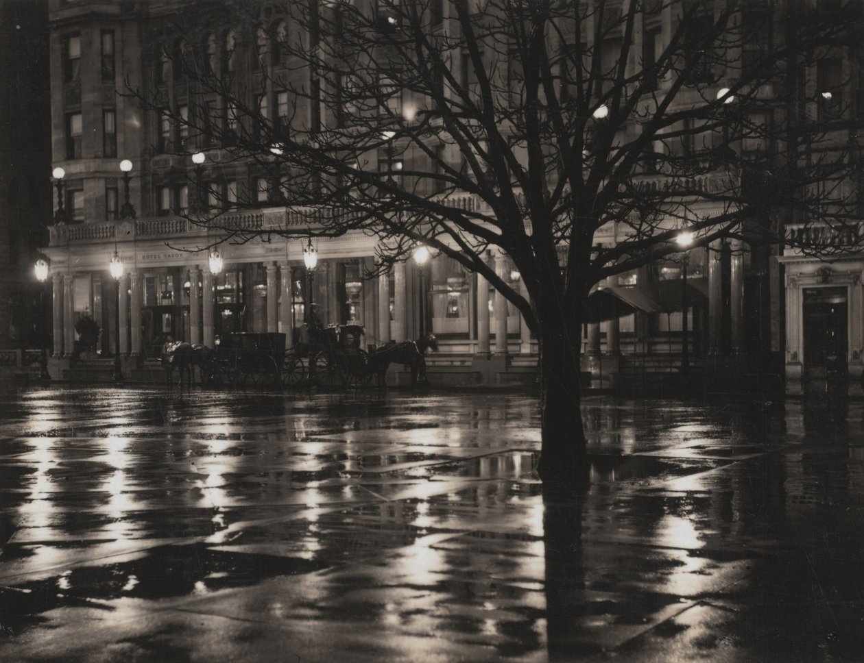 Éjszaka - New York alkotó: Alfred Stieglitz