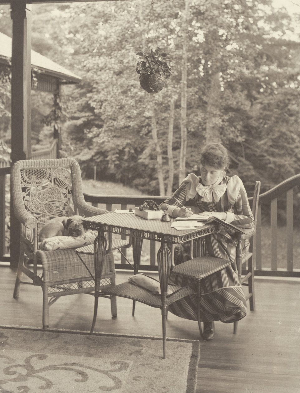 A verandán, Oaklawn, Lake George alkotó: Alfred Stieglitz