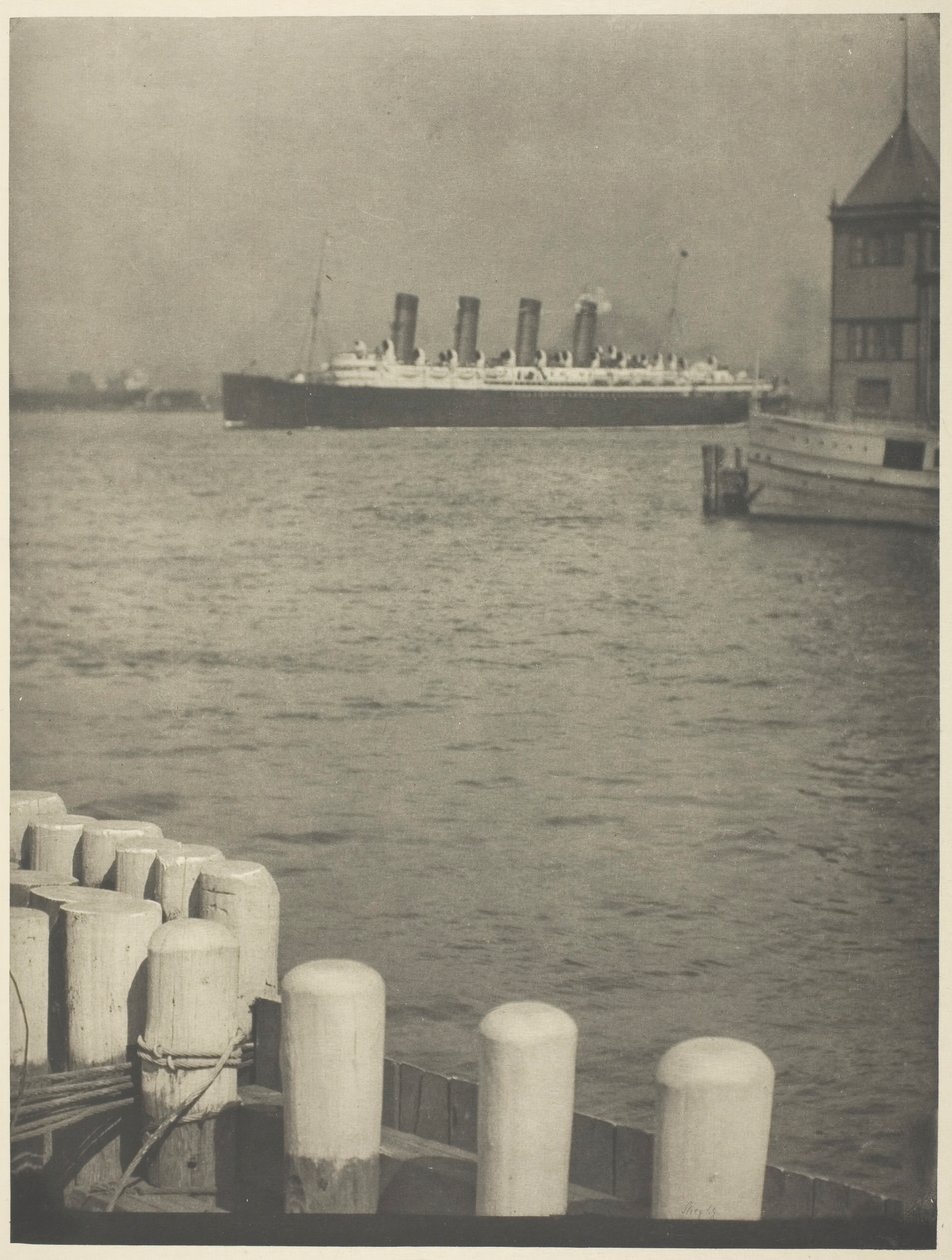 Outward Bound, The Mauretania, 1910. alkotó: Alfred Stieglitz