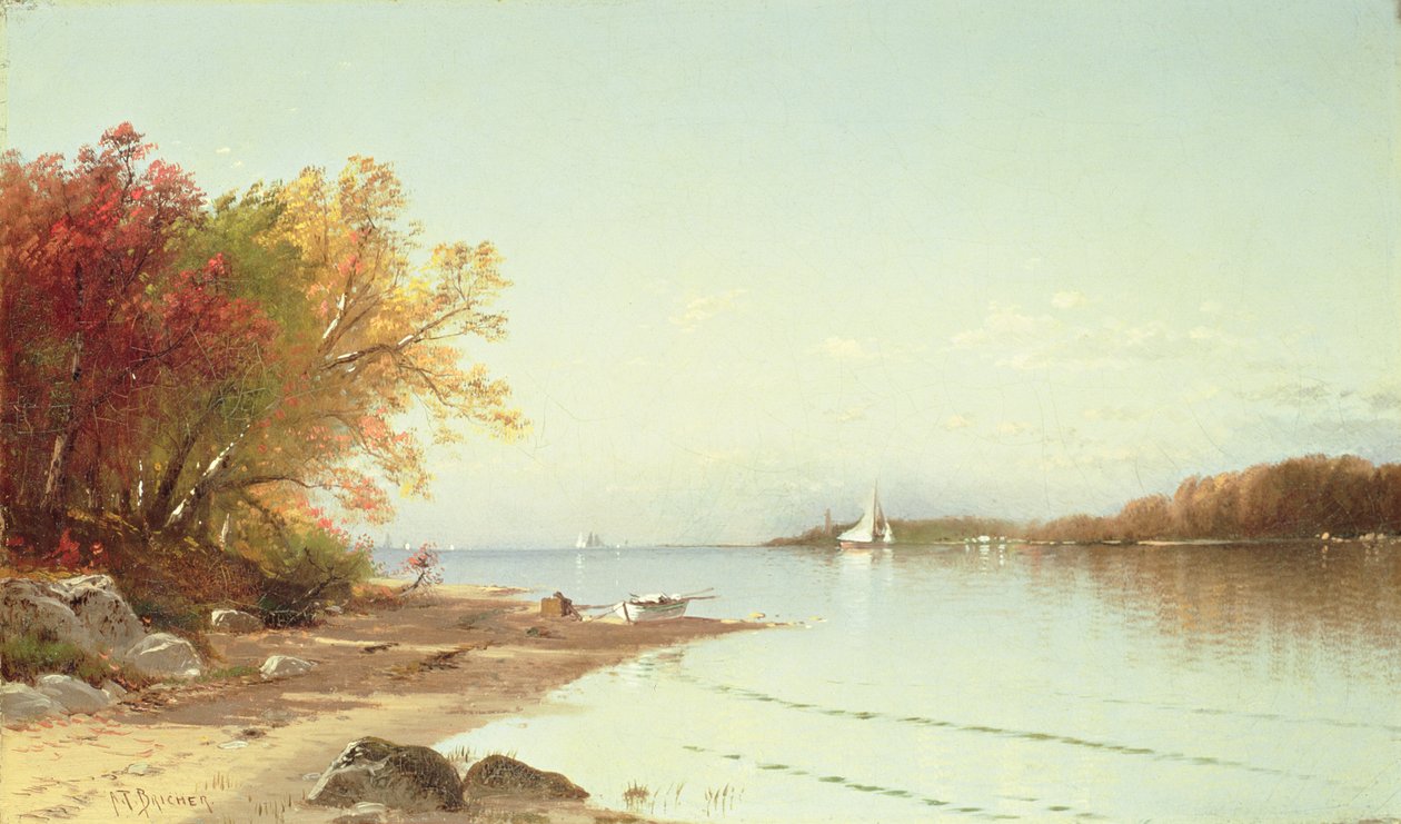 Narragansett Bay, ősz, Rhode Island alkotó: Alfred Thompson Bricher