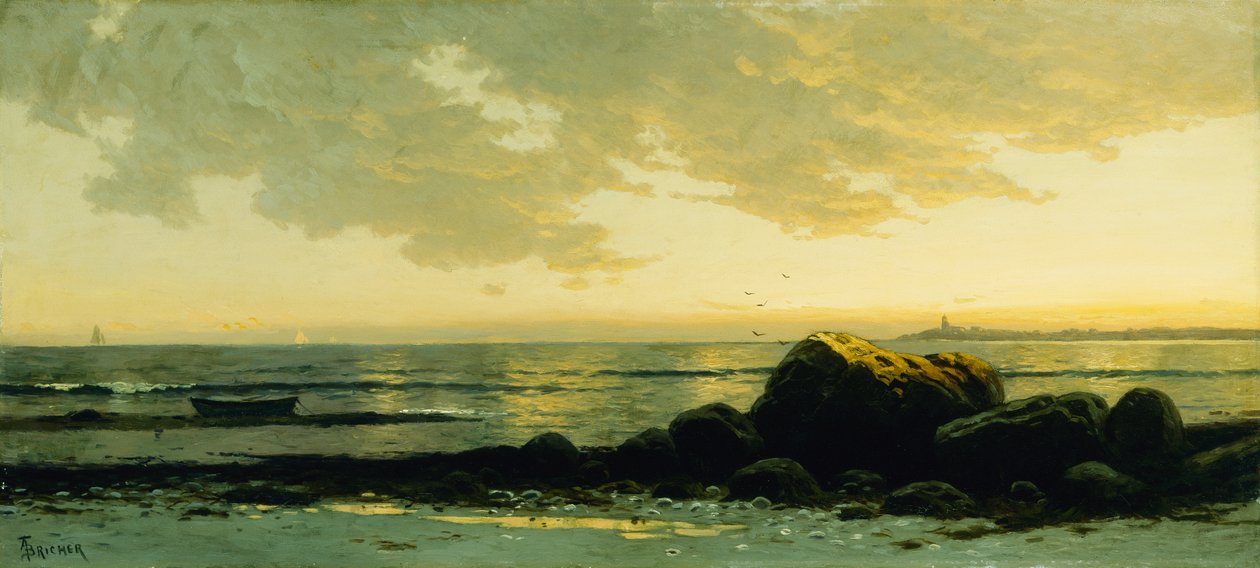 Tengeri tájkép (olaj, vászon) alkotó: Alfred Thompson Bricher
