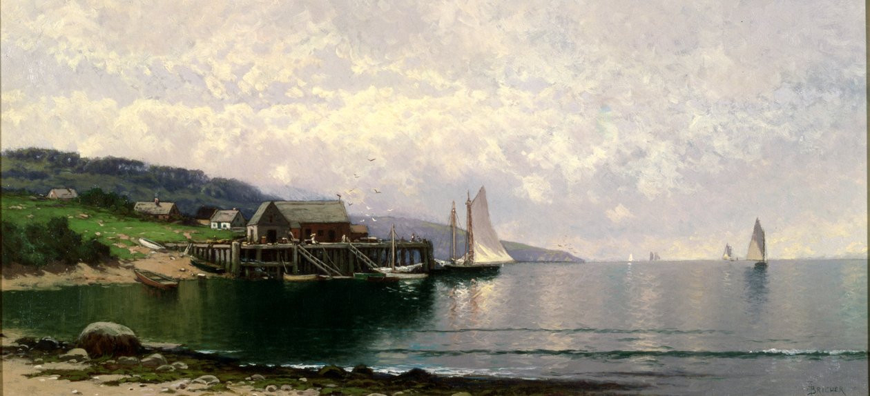 The Landing, Bailey Island, Maine, 1907 körül (olaj, vászon) alkotó: Alfred Thompson Bricher