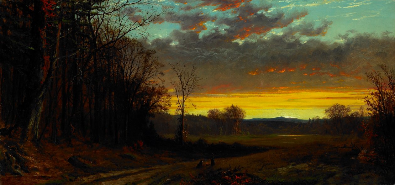 Alkonyat a vadonban alkotó: Alfred Thompson Bricher
